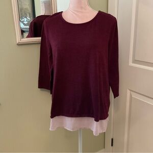 PENMANS, CABERNET SCOOP NECK TOP SIZE: XL